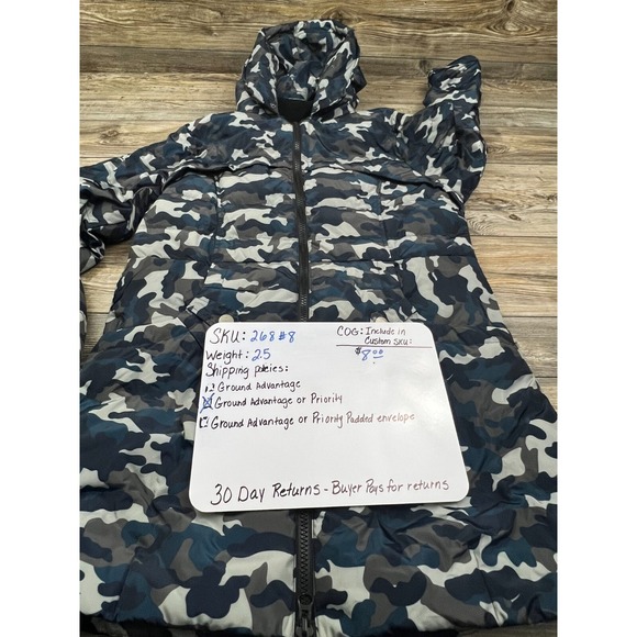 Valuker Womens Jacket Multicolor XXL Camouflage Hoodie Down Full Zip Long - Picture 13 of 13